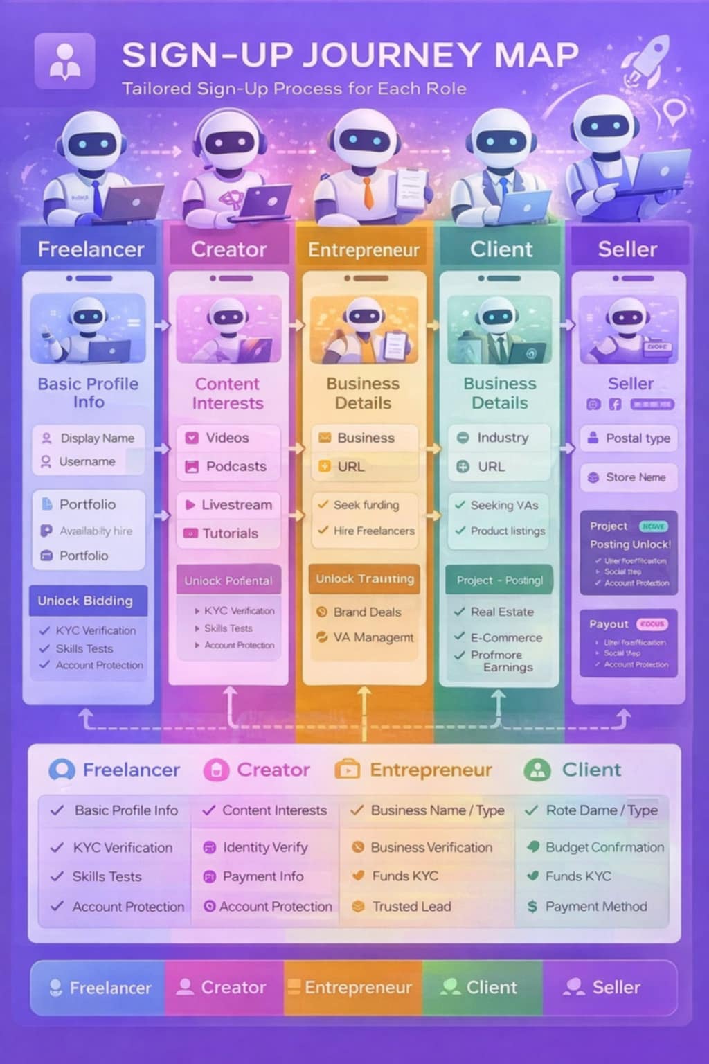 Sign-Up Journey Map — Role-Specific